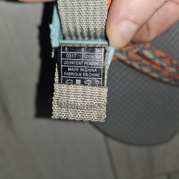 🧡Chaco Womens Size 8 Strappy Orange Gray & Teal GUC🧡 - Picture 6 of 9
